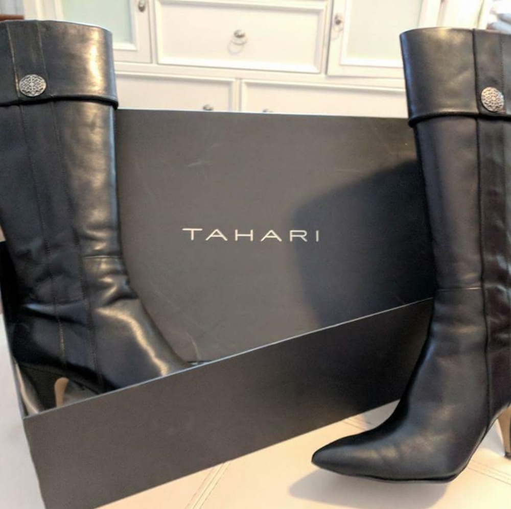 7.5 Tahari Real Leather Boots
